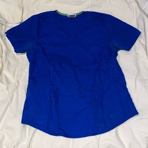 Women’s Small Royal Blue V-Neck Scrub Top